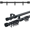 ANCLLO Heavy Duty Curtain Rod Brackets Double Curtain Rod Holders,