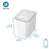 iDesign Recycled Plastic Medium Dry Goods Kitchen Canister with Airtight
