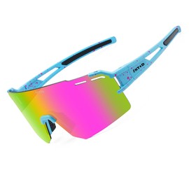 IKTOD Men's Women's Baseball Sunglasses, Youth Kids Polarized UV400 Anti-UV Sports Outdoor Glasses for Running, C3, C