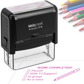 SPED Modifications Or Accommodation Self Inking Stamp - Perfect for Teachers! - Large Size - Style 2 - Pink Color