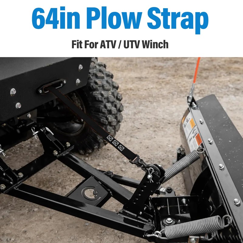64in Plow Strap fit for ATV UTV Winch, Heavy Duty