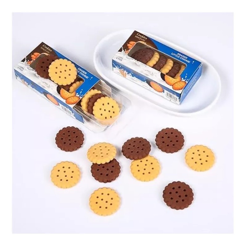 cookie ERASERS 20pz De Gomas Forma De Galleta Kawaii Borradores