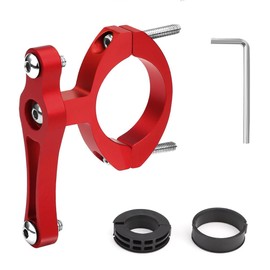 Fongmore Adjustable Aluminum Alloy Bike Cage Adapter Bracket Mount Adapter for 19-33mm Machined Handle Seat Post Cup Mount Converter (Red)