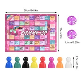 Faburo Drinking Games, Fun Adult Game, Chutes and Ladders Party Game, Snakes and Ladders Gift Set for Adults, Teens & Parties, Birthday Night Party Game