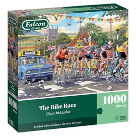 Falcon The Bike Race - 1000 Piece Jigsaw Puzzle for Adults - Beautifully Illustrated Large 1000Pc Adults Jigsaw Puzzle, Fun Activity for Home, Rainy Days Puzzles, Birthday Jumbo