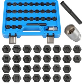 32PCS Wheel Locking Nut Key Kit Fit for Mercedes-Benz Lug Nut Removal Tool