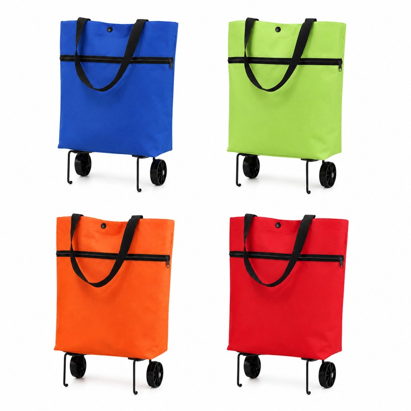 Foldable Shopping Cart with Wheels for Groceries – 2-in-1 Lightweight