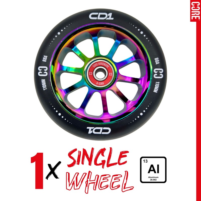 CORE CD1 Spoked Stunt Scooter Wheel 110mm ABEC 9 Bearings