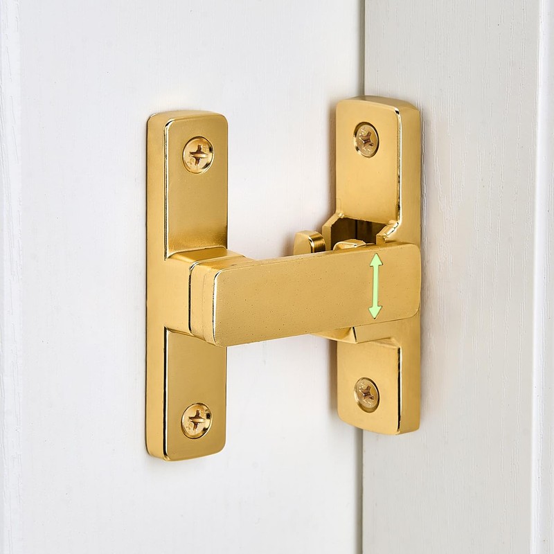 INIRET Gold 90/180 Degree Flip Latch - Heavy-Duty Lock Bolt