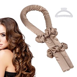 Rizador de pelo sin calor, rizadores de pelo sin calor Scrunchies de seda, rodillo de pelo sin calor para dormir DIY rizador de pelo sin calor diadema