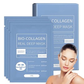 Bio dance Collagen Mask Overnight - Overnight Face Mask Bio Collagen Mask - Face Masks Beauty - Face Masks Beauty - Deep Hydrating Mask - Firming Overnight Hydrogel Mask (4pcs/Box)