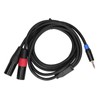 3.5mm Stereo Male to Dual 2 XLR Male Plug Connector