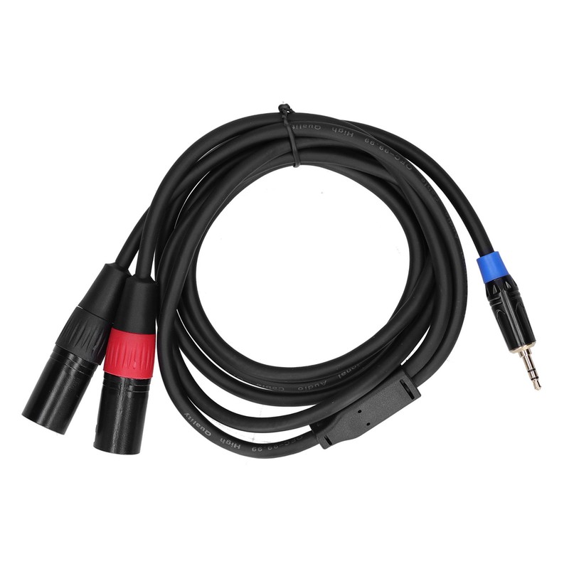 3.5mm Stereo Male to Dual 2 XLR Male Plug Connector