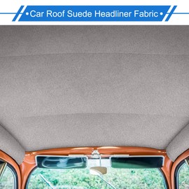 X AUTOHAUX Headliner Fabric 40" L x 60" W Interior Trim DIY Roof Repair Replacement for Car Truck RV SUV Boat Automotive Suede Fabric Dark Gray