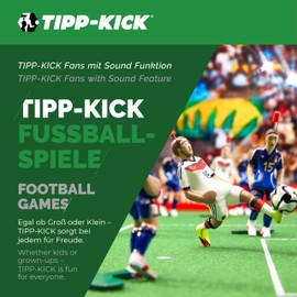 TIPP-KICK Fans Football Figures Game - Fan Figures for the Side Edge of the Playing Field with Catchers, Goal Cheers & Boos at the Touch of a Button