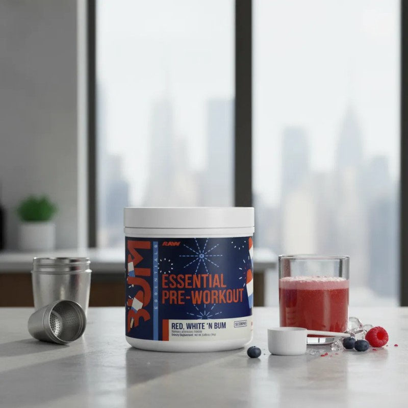 Cbum Essential Raw Nutrition 30 Servicios Red White N Bum