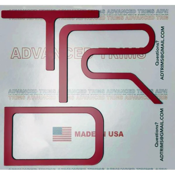 Advanced Trims 2x TRD [RED] Pro [GOLD] Bedside Raised Plastic