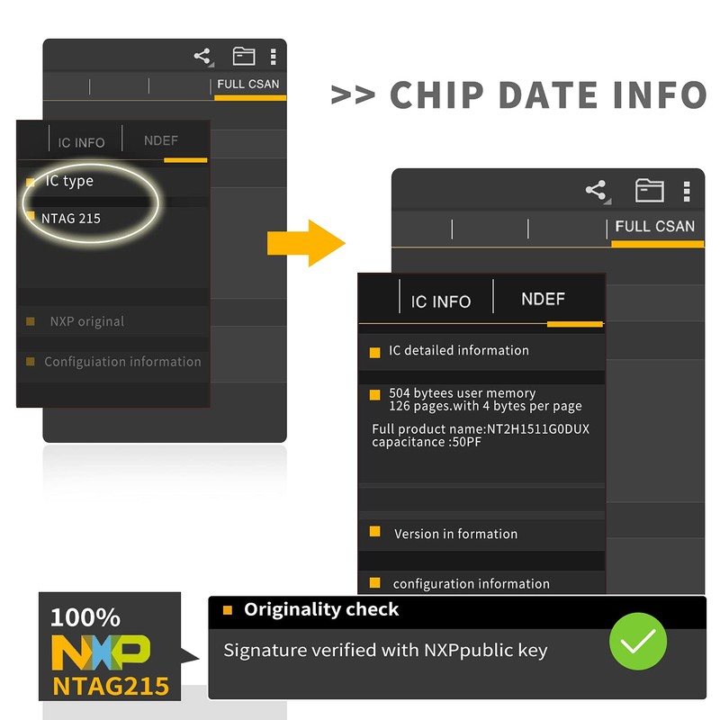 10pcs NFC Tags Anti-Metal Interference NTAG 215 Stickers On-Metal NFC