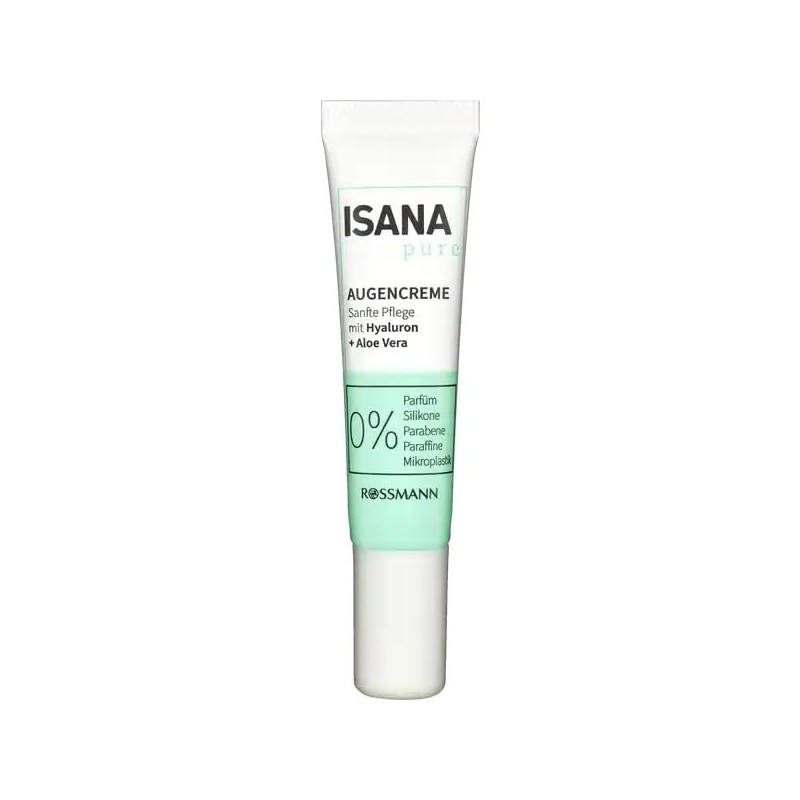 ISANA PURE Augencreme mit Hyaluron & Aloe Vera 15ml