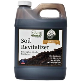 Farmer’s Secret Soil Revitalizer (32oz) - Organic (OMRI Listed) Dirt Health Booster - Liquid Compost Soil Amendment - Activated Humic Acid