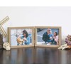 Smiling Art Wooden Photo Frame for 2 Photos Folding Picture