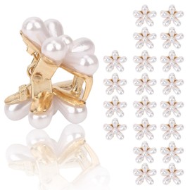 MOTIBACK 20-Piece Mini Claw Clips with Pearl Floral Design Small Hair Claw Clips for Women & Girls, Non-Slip Grip for Fine/Thick Hair, Wedding & Daily Hair Accessories