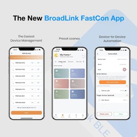BroadLink FastCon Smart Radar Motion Sensor - Wireless Human Sensor Detector for Remote Monitoring and Smart Home Automation, Broad Detection Range, Compatible with Alexa(Mini Hub GW4C Required)