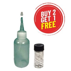 4oz Gold Pan Panning Sniffer Snuffer Bottle and Glass Vial