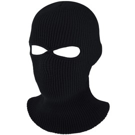 SATINIOR 2-Hole Knitted Ski Mask Full Face Mask Cover Neck Gaiter Winter Balaclava Warm Knit Beanie for Outdoor Sports