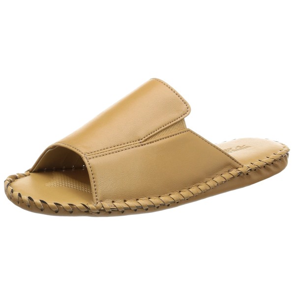 Pansy FP9728 Men's Room Shoes Slippers, Made in Japan, Camel