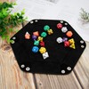 SIQUK 2-Piece Dice Tray - PU Leather Folding Hexagon Dice