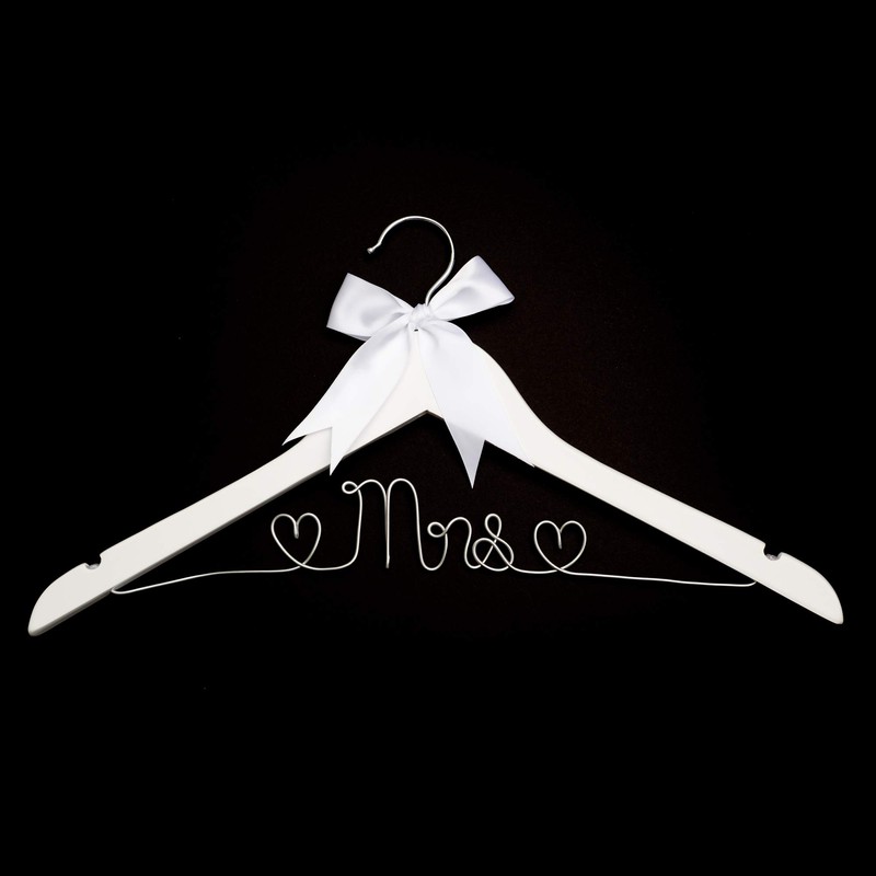 Ella Celebration Mrs Wedding Dress Hanger, Wood and Wire Hangers