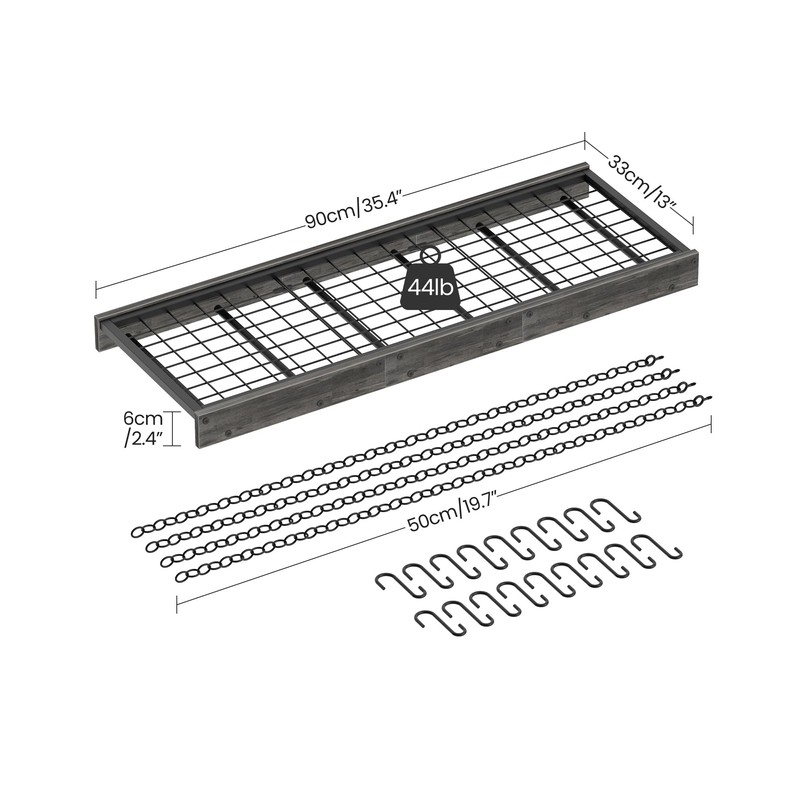CHOEZON Hanging Pot Rack, 35.4" L x 13" W Ceiling
