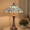 Capulina Tiffany Table Lamp Mission Hexagon Virgin Style Stained Glass