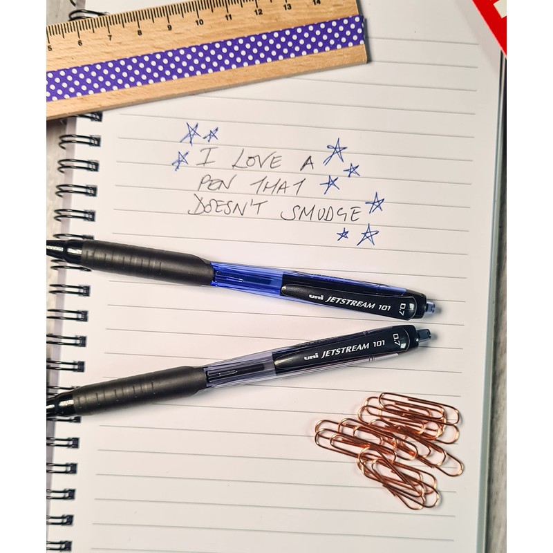 uni-ball Jetstream 101 Retractable Ballpoint Gel Pens. 0.7mm Tip. Back