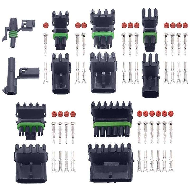 ZYTC 10 Kits 3 Pin Way Waterproof Electrical Connector Plug