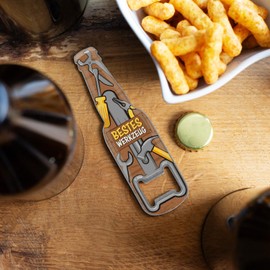 GRUSS & CO Bottle opener motif "Best Tool", funny bottle opener with magnet, men's gift, party gift, 48601