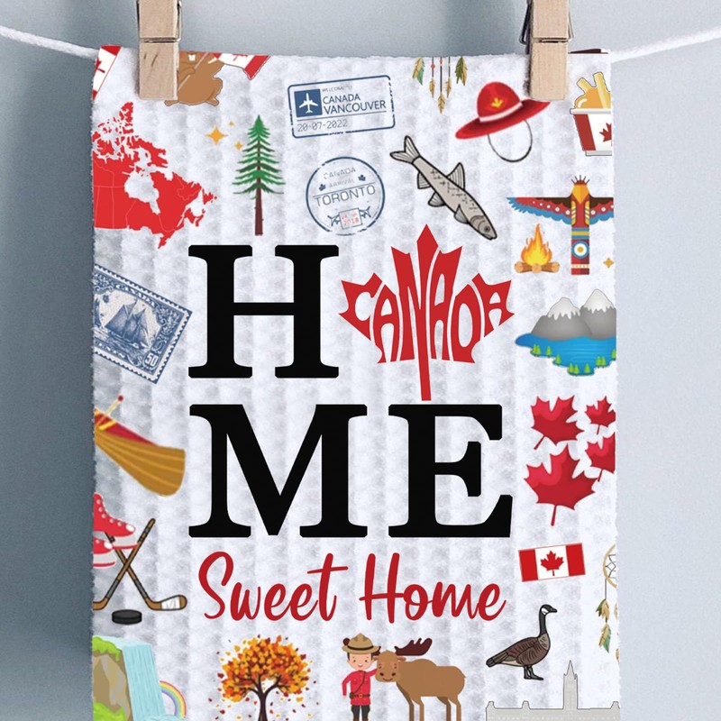 Canada Kitchen Towel Home Sweet Home Canada Tea Towel Canada