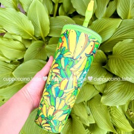 Starbucks NWT Starbucks + FARM Rio ‘Banana Board’ Straw Topper Soft Touch Cold Cup Tumbler