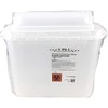 BD 5.4 Quart Translucent White Horizontal Entry Sharps Container