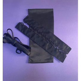 bmactosh Satin Zipper Replacement Corset Kit Set Back Adjustable DIY Craft Wedding Dress Accessories Materials Black-10''