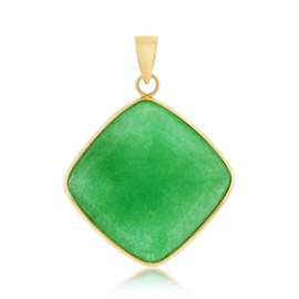 Real Jade Pendant - Jade Charms For Necklaces - Jade Charm Pendant - The Jade Pendant - Jade Pendants for Women - Jade Gemstone Pendant - Jade Stone Pendant - Jade Jewelry - Diamond Shape Pendant