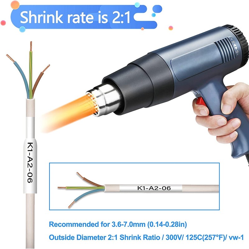 10 Pack Compatible for Brother Heat Shrink Label Tape Hse-231