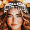 Latious Bride Wedding Headbands Silver Tassel Bridal Hairbands Prom Hair