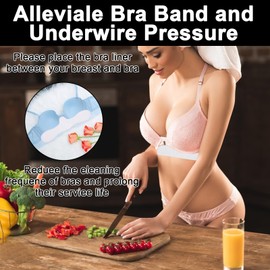 10pcs Under Bra Sweat Liners,Under Breast Sweat Pads,Bra Liners, Nursing Pads Sweat Absorbent Pads, Reusable, for Under Bra Sweat Absorbent Pads, White