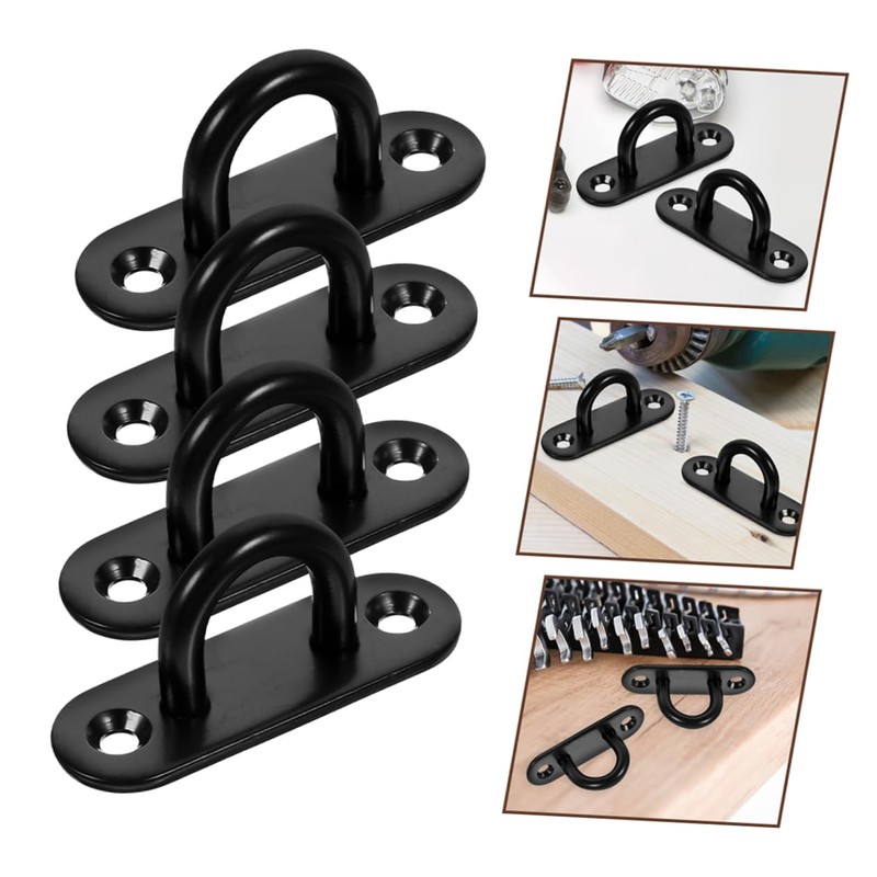 GRIRIW 6Pcs Heavy Duty Stainless Steel U Hooks for Ceiling