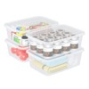 Yuright 14 Quart Clear Plastic Storage Bin, Latching Box Container