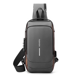 YSHUNDA- Outdoor travel sling bag, Shoulder bag, Waist bag,Crossbody bag, Small sling bag (Grey)