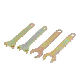uxcell Angle Grinder Spanner Wrench Lock Nut Hand Tool Bronze Tone 112mm Length 4 in 1 Set