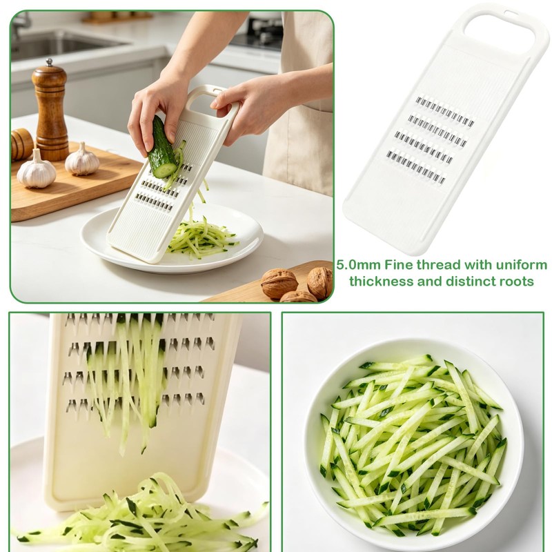 2pcs Julienne Peeler Set, Vegetable Grater, Carrot Grater & Cabbage